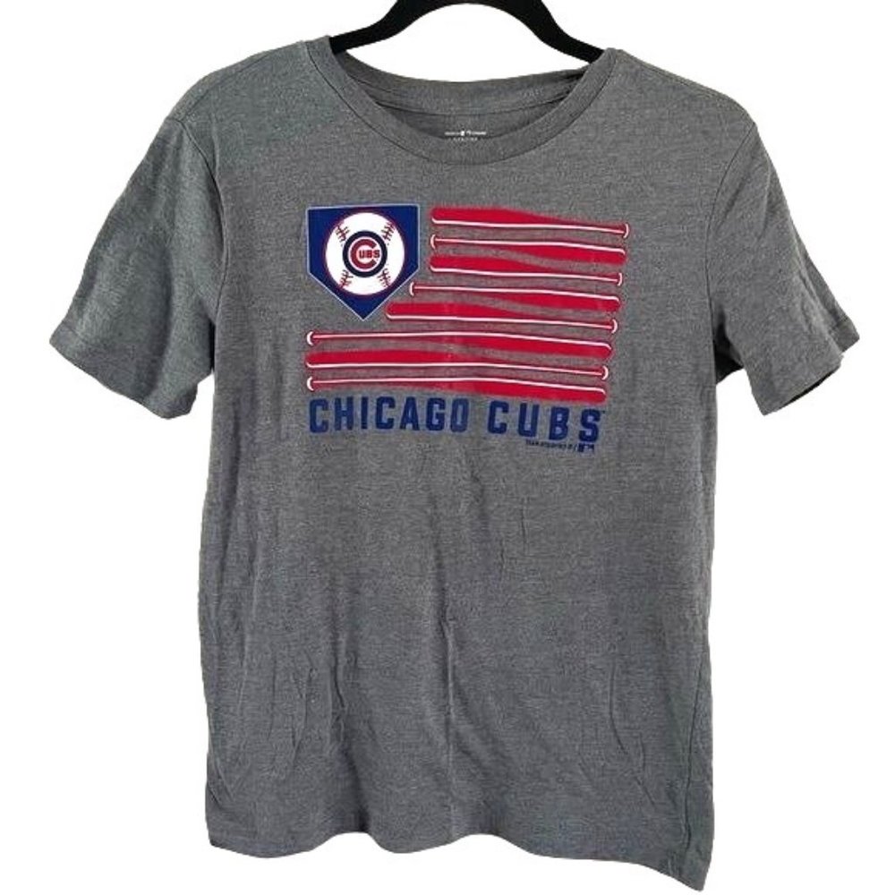 MLB Chicago Cubs Youth XL (14/16) American Flag Baseball Patriotic T-Shirt